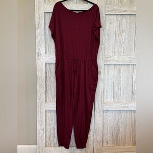 Unbranded Women's Burgundy Romper Sz 3XL